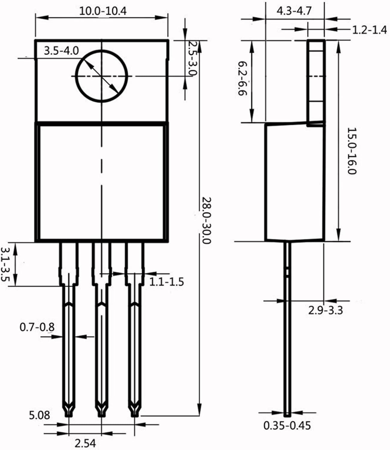 ERNZI ショットキーダイオード MBR3045CT 30A45V 高電流整流器チューブ 50個