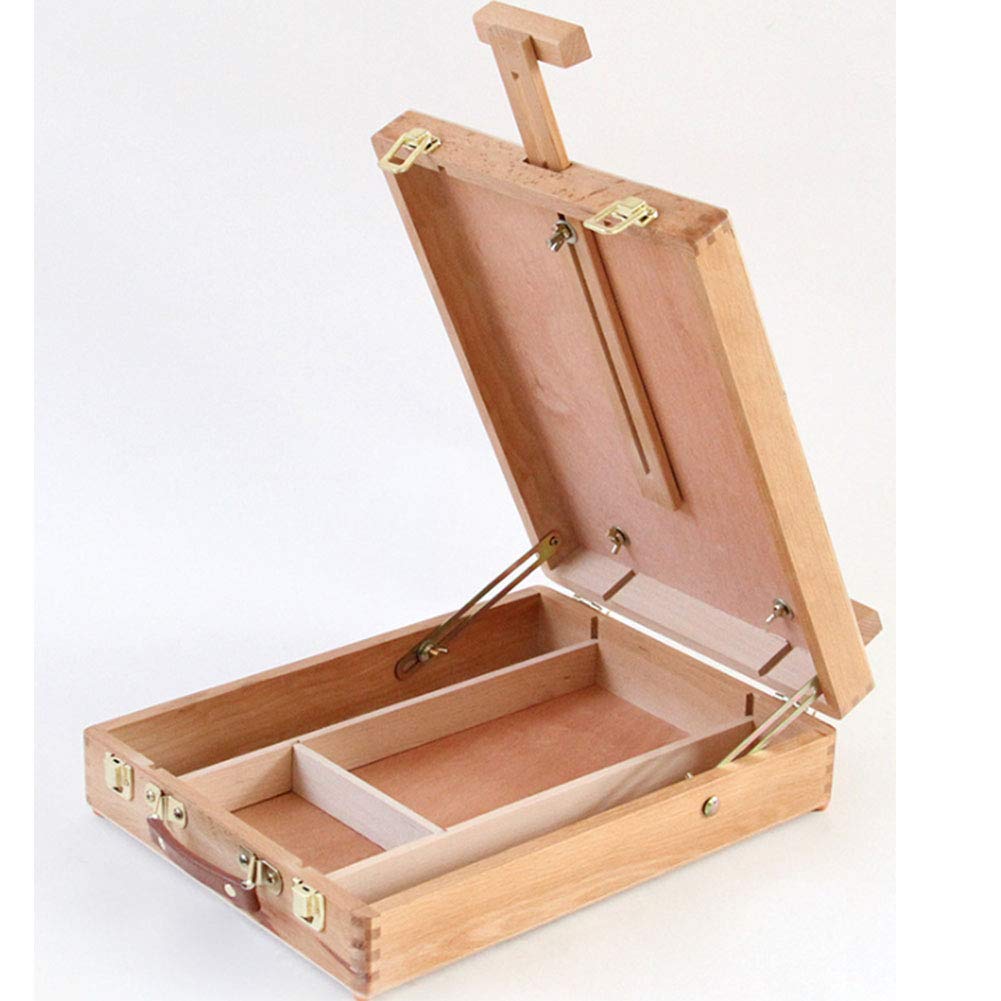 ②希少 D&B 木製 スケッチング イーゼルボックス W36D31H12～54 卓上