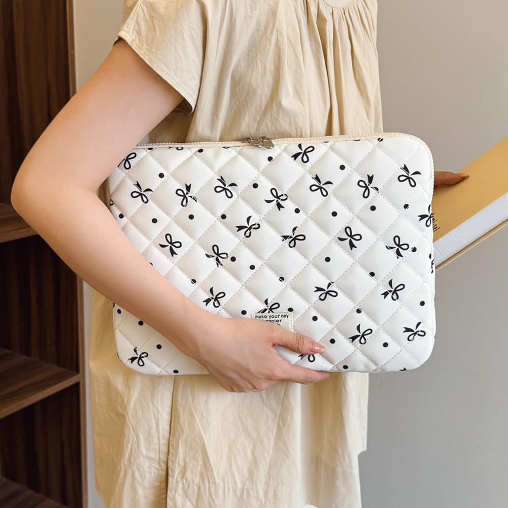 GSenhui Puffy Laptophoes Sleeve Case voor 11-15 inch laptops, laptoptas, bloemenpatroon, compatibel met MacBook Air/Pro Case 13,3-13,6 inch