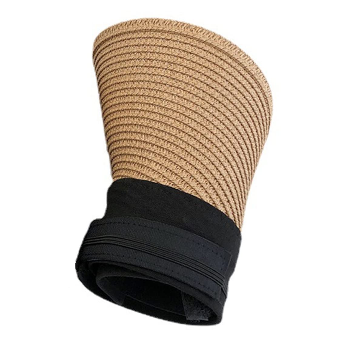 Hperu Sun Hats for Women Packable, Summer Sun Visors for Women and Ladies, Wide Brim Straw Sweatband Adjustable Beach Caps with UV Protection for Fishing Cycling Golf Khaki