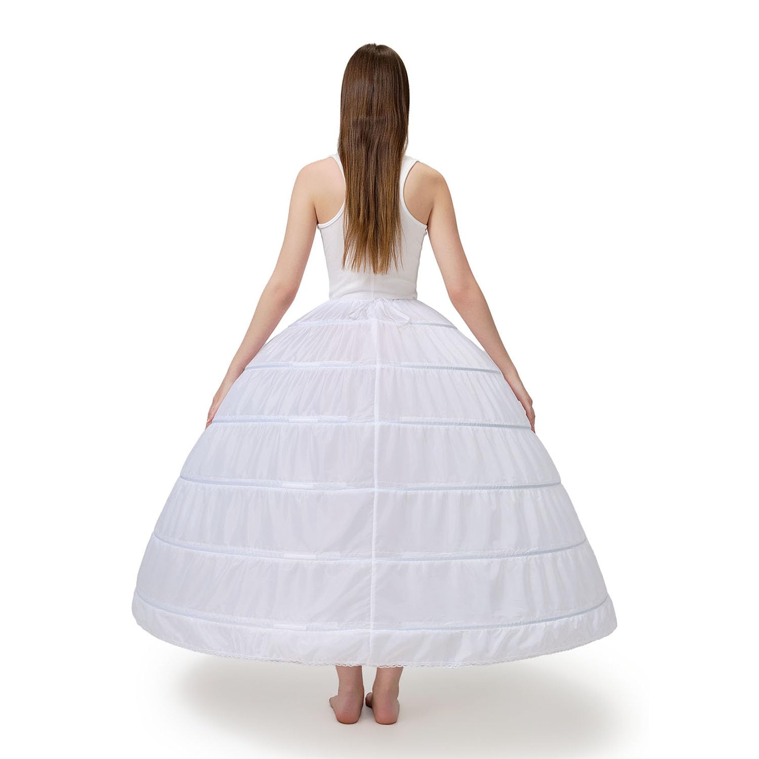 Aprildress Jupon en crinoline à 6 cerceaux pour femme pour robe de quinceanera robe de mariée PPT360