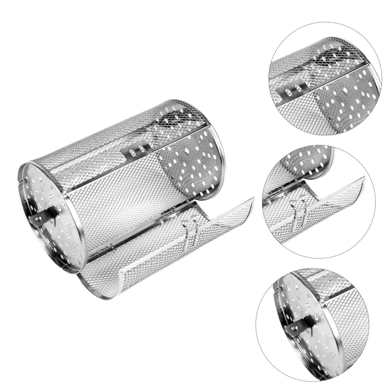 Toddmomy Unique Oven Rack Stainless Steel Grilling Cage Grill Basket for Outdoor Grill Rotating Baking Cage Even Heating Great for Picnics