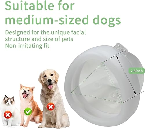 Miniatura 2 de Máscara de oxígeno para perros, máscara inhaladora para perros medianos, máscara de oxígeno para mascotas y tubo, adecuada para perros medianos