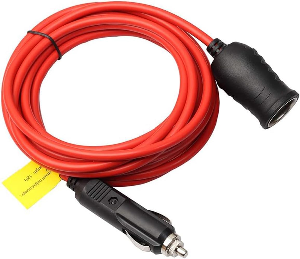 12ft/3.6m Car Cigarette Lighter Extension Cable, 15A 250V