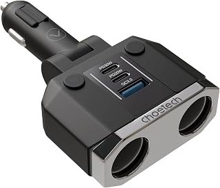 JCBL Accessories Choe-Tech Pd Total 200W Car Charger Splitter with 2 Port,12V/24V,Fast Charging Adapter for All iOS and Sm... Price In India