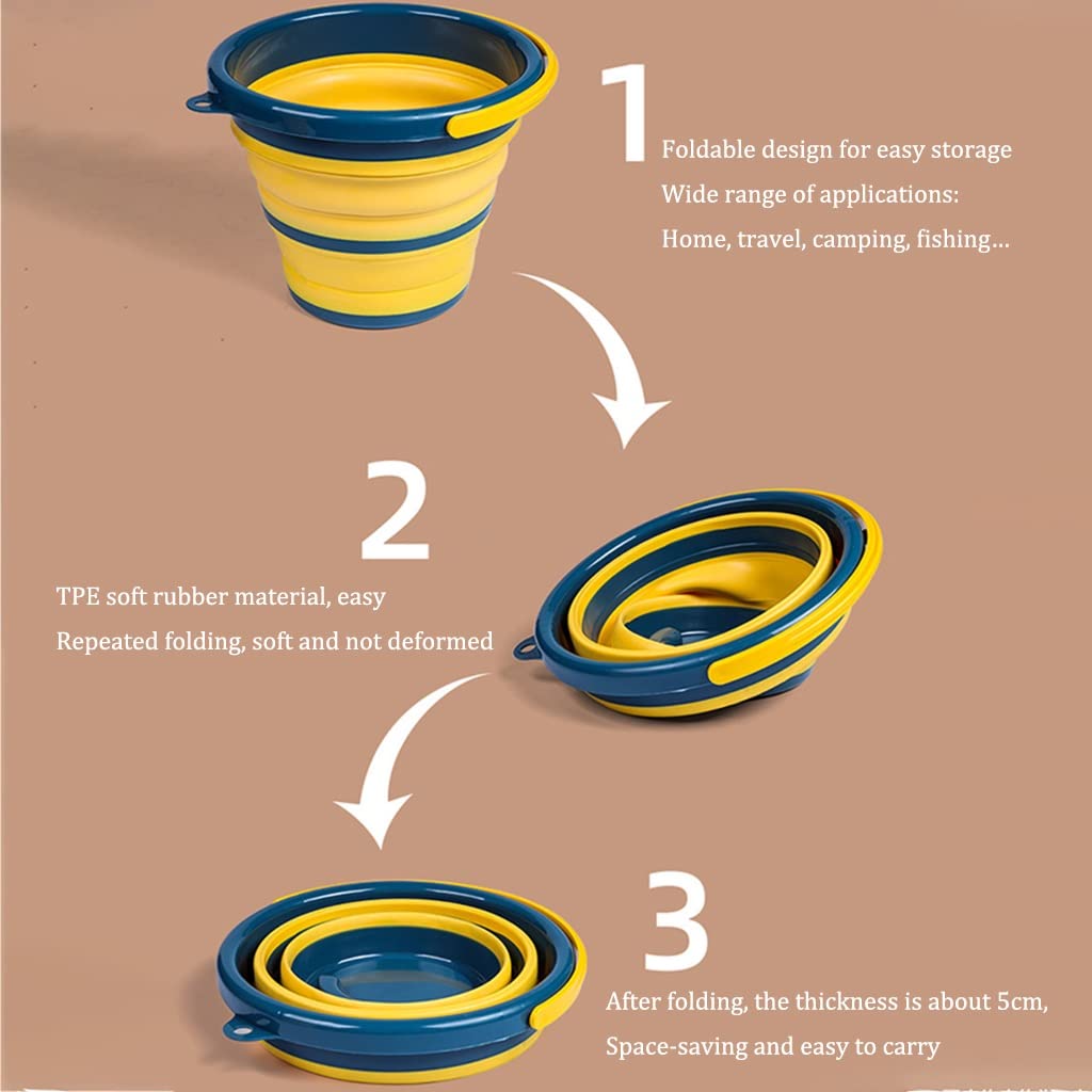 Seau Pliable 5 Gallons – Lavabo Portable Pour Camping, Randonnée Et Extérieur