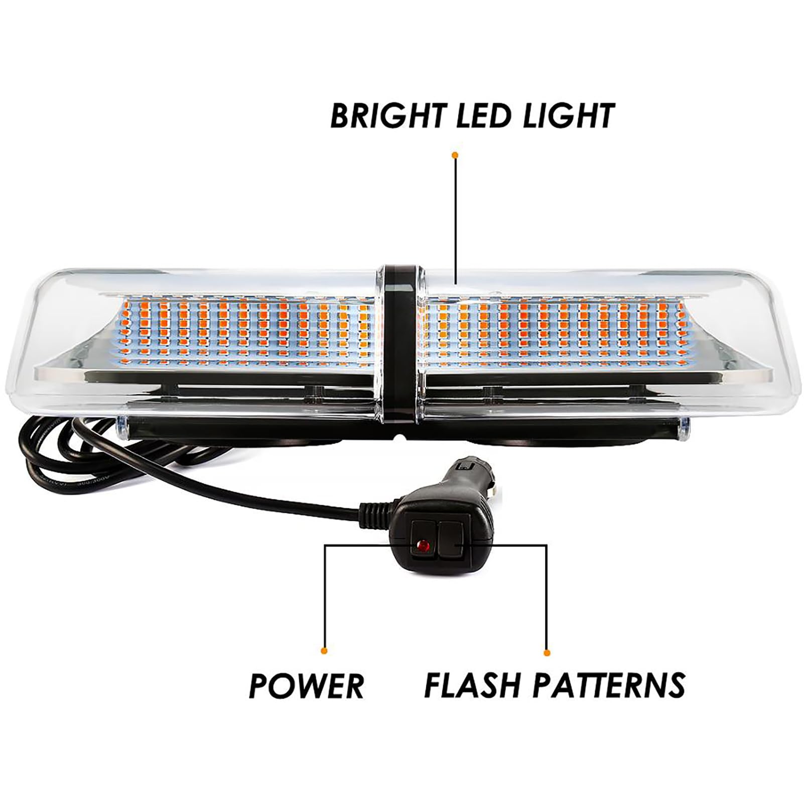 Luces Estroboscópicas LED De Techo, Luces Estroboscópicas De Coche De Camión De Color Amarillo Ámbar De 12V 24V, para Ambulancia De Vehículo Magnético De Rescate De Emergencia De Policía