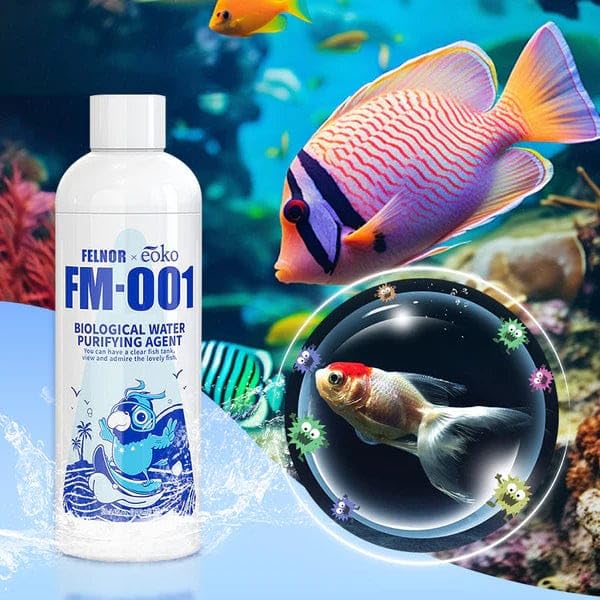 Image of Aquarium Water Clarifier | Aquqrium Water Purifier Algae Remover | FM-001 | 100% Fish Fish Safe Aquarium Tank Biological Water Purifier Agent | Suitable for Fresh Water (200ml)