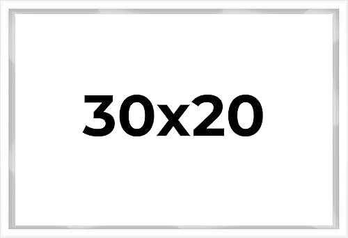 Vista 140 de Caja de sombra de 20 x 8 pulgadas, marco contemporáneo blanco – Tamaño interior 20 x 8 x 1 pulgada de profundidad – Este marco blanco está hecho