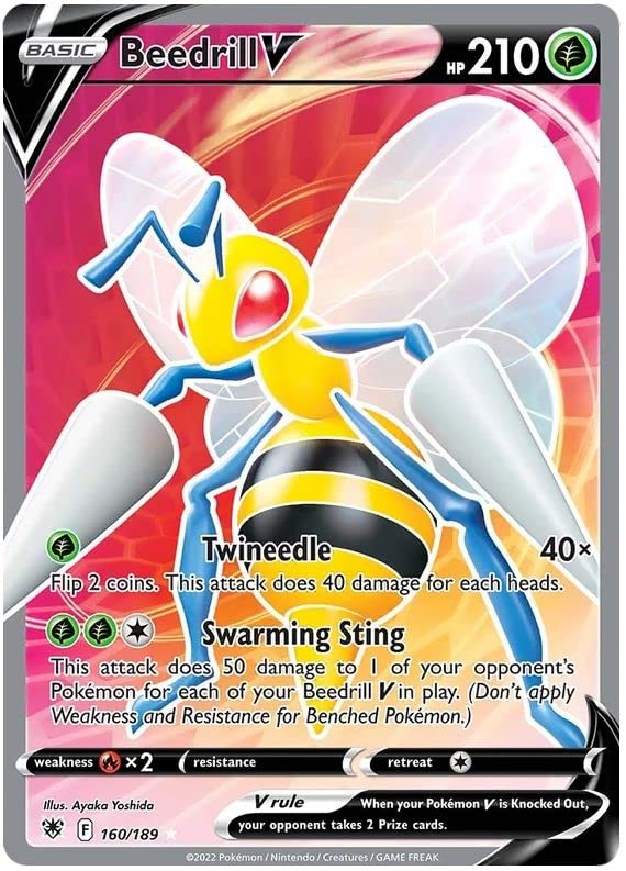 Beedrill V 160/189 Ultra Rare Pokemon Card (SWSH Astral Radiance) +  TitanCards Toploader : Amazon.com.be: Toys