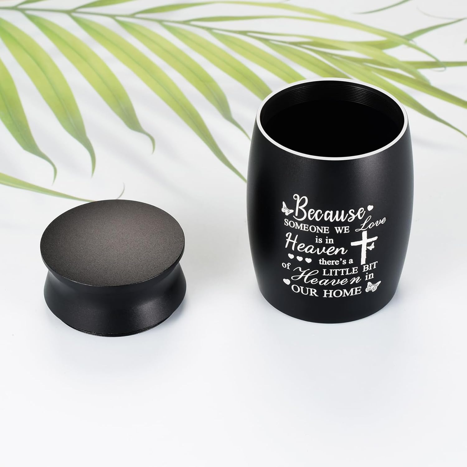 Small Urn for Human Ashes 3 Inches Butterfly Miniature Urns Cremation Cross Mini Urn Memorial Urn Aluminum Small Keepsake for Ashes - Image 3