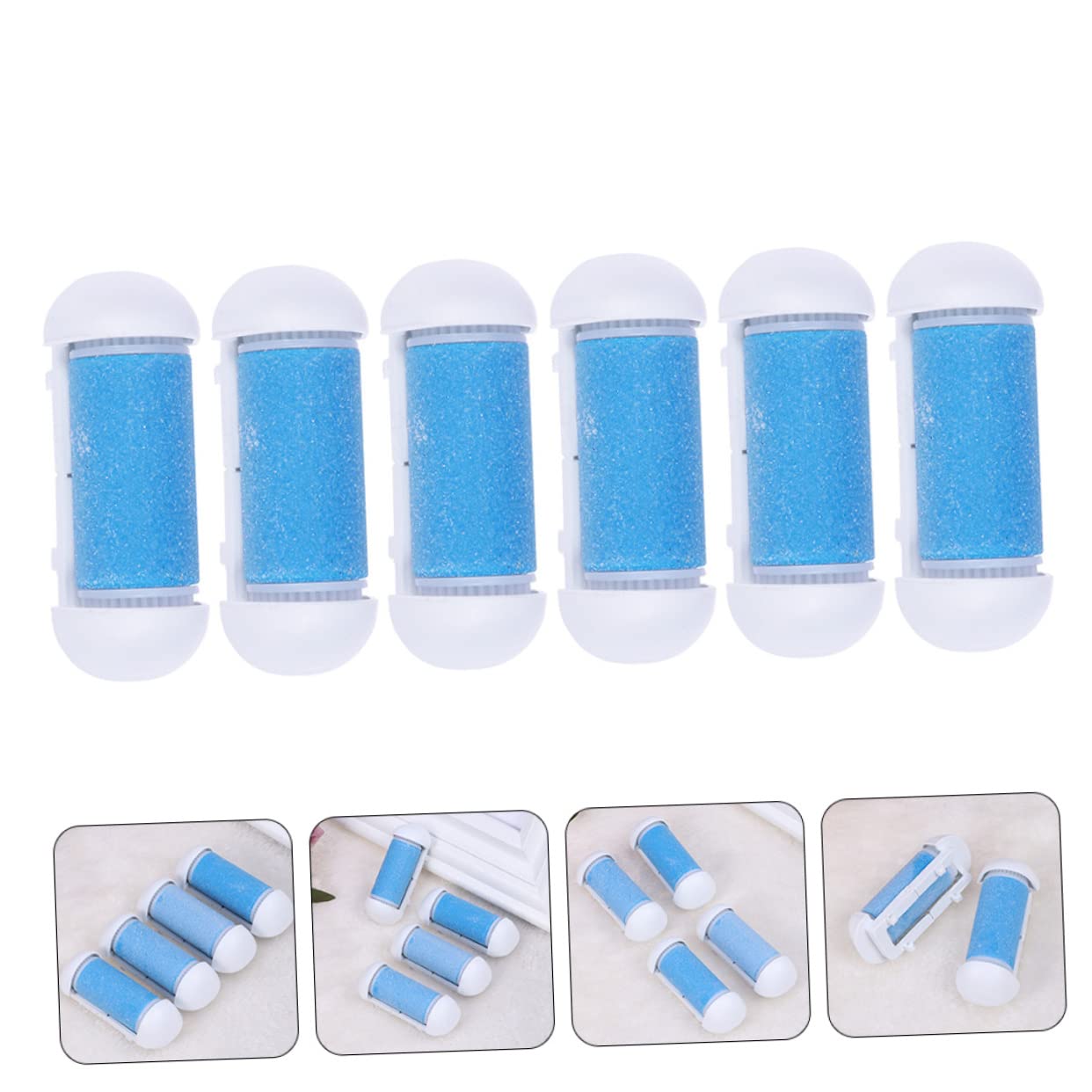 FRCOLOR Lot de 18 accessoires pour ponceuse à pied - Outil de pédicure professionnel - Tête de rechange pour ponceuse à pied - Tête de rechange professionnelle