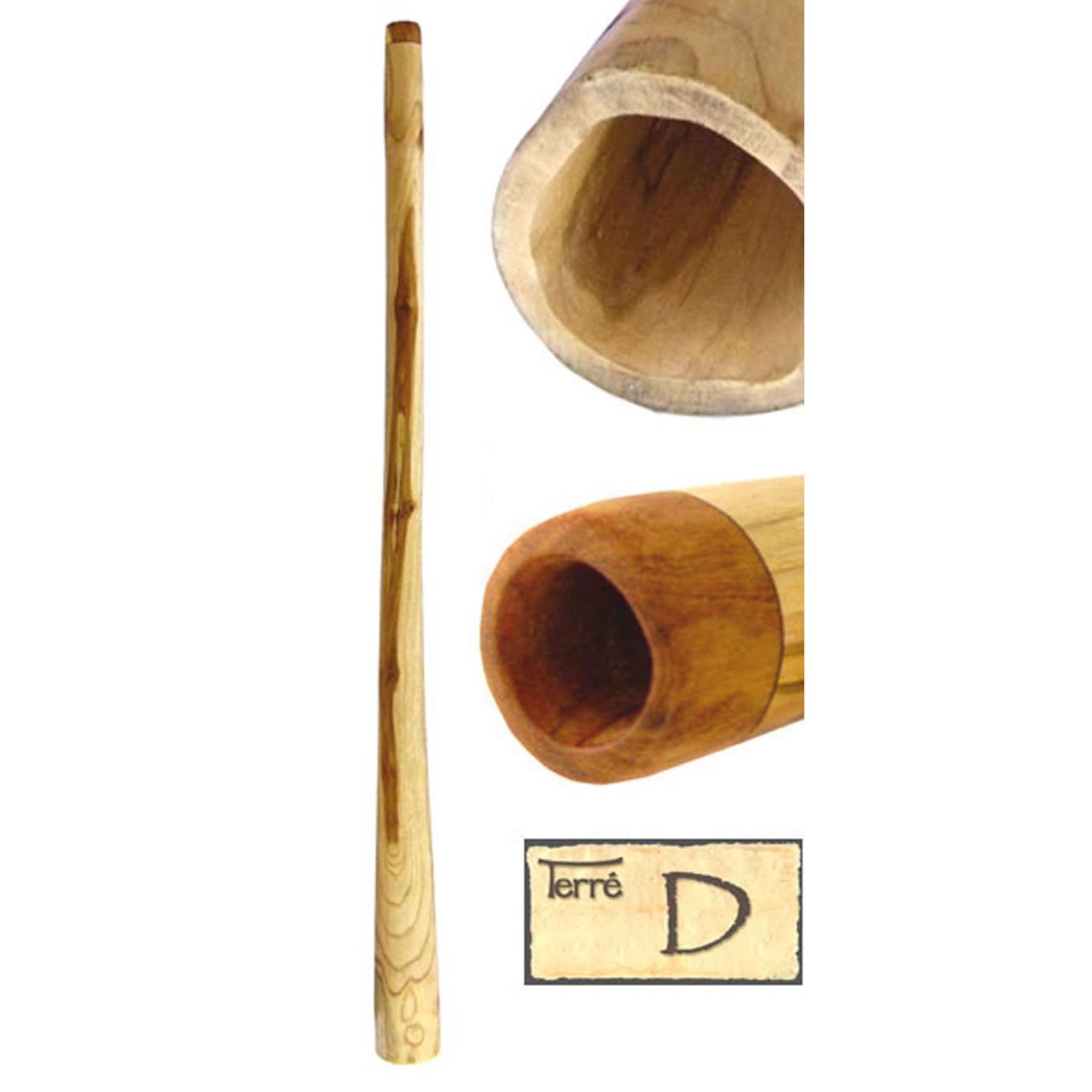 Teakholz Didgeridoo, natur, gestimmt -D