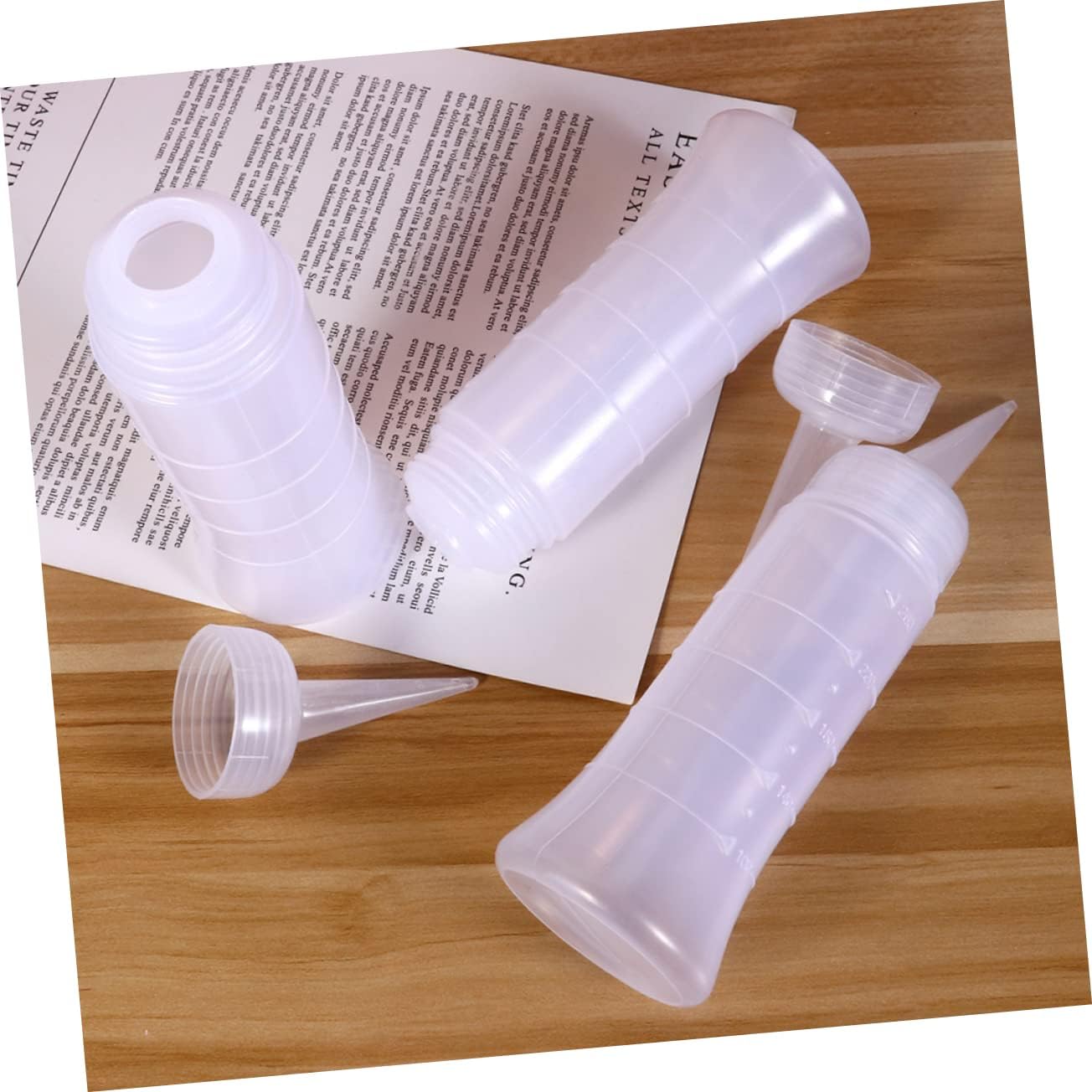 FOMIYES 6pcs Hair Dry Cleaning Bottle Empty Salon Bottles Hair Dye Containers Measuring Applicator Shampoo Plastic Empty Medicine Wash