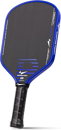 Warping Point Rhythm - Pala de pickleball de fibra de carbono de 0.630 in Nuevo núcleo de panal de abeja de 0.394 in de ancho Superficie de