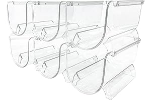 Sutekus 6 Pack Stackable Plastic Wine Rack