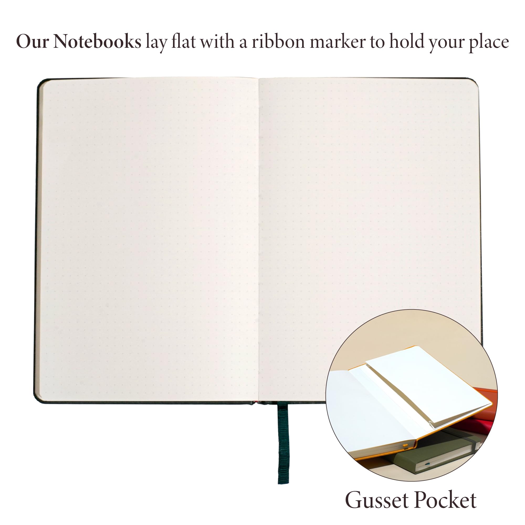 Anecdote Dotted Journal Notebook. Hard Cover, Dotted, Thick 100 gsm Paper, A5 size: 8.3 inches x 5.4 inches. Use for School, Office, Home or Business. (Blossom)