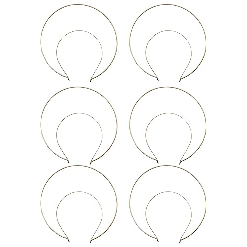 6 paquetes de 2 capas de metal dorado reina diosa ángel halo corona diadema diadema DIY bandas para manualidades boda novia tocados baile de