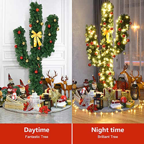 Goflame 20646CM-GL 7Ft Pre-Lit Artificial Cactus Christmas Tree thumb #5