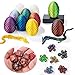 7 Pcs DND Dice Set and 3D Printed Dragon Egg,D&D Dice Dungeons and Dragons Polyhedral Dice Starter Games Fidget Toys Set for RPG MTG Table Games,Black Red