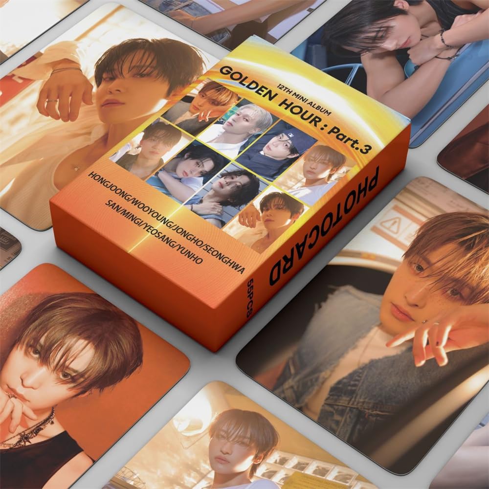Amazon.com: sunlelekz ATEEZ “GOLDEN HOUR: Part.3” Lomo Card Set