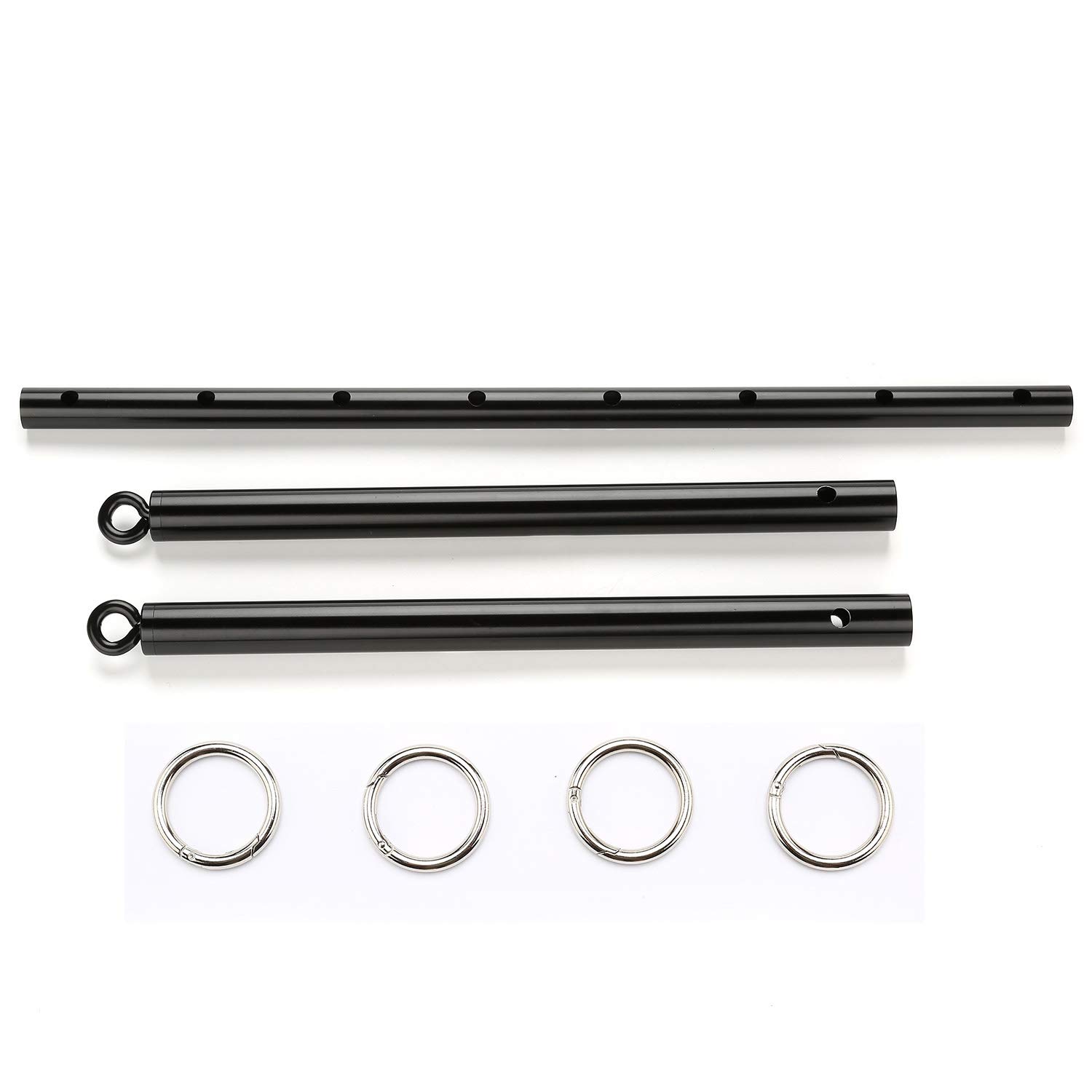 EXREIZST Adjustable Black Expandable Spreader Bar Set Sports Aid Training (Black)