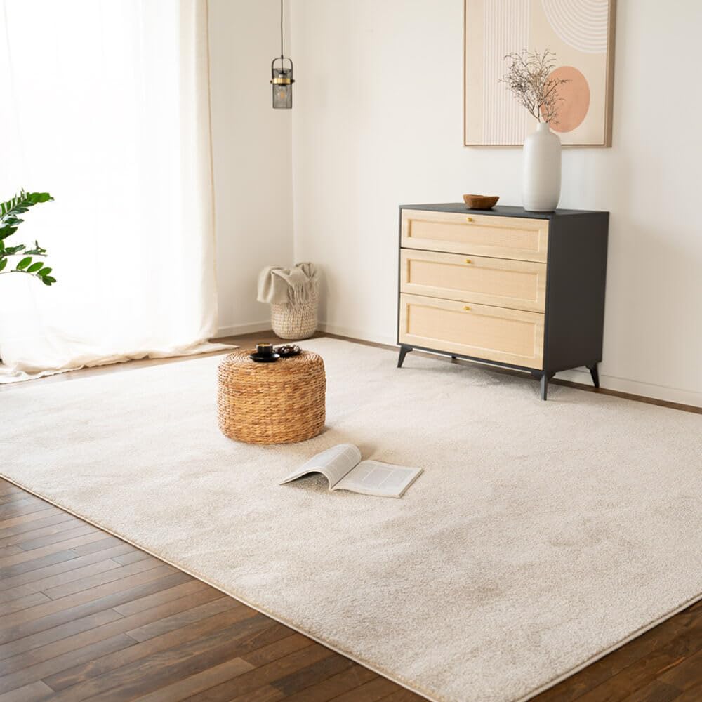 Home Deluxe - Tapis FOFI - Couleur : Beige, Dimensions : 150 x 80 cm - Hypoallergénique, Hauteur des Poils : 1,5 cm, 100% polypropylène Friese I Tapis de Sol Tapis Design Shaggy