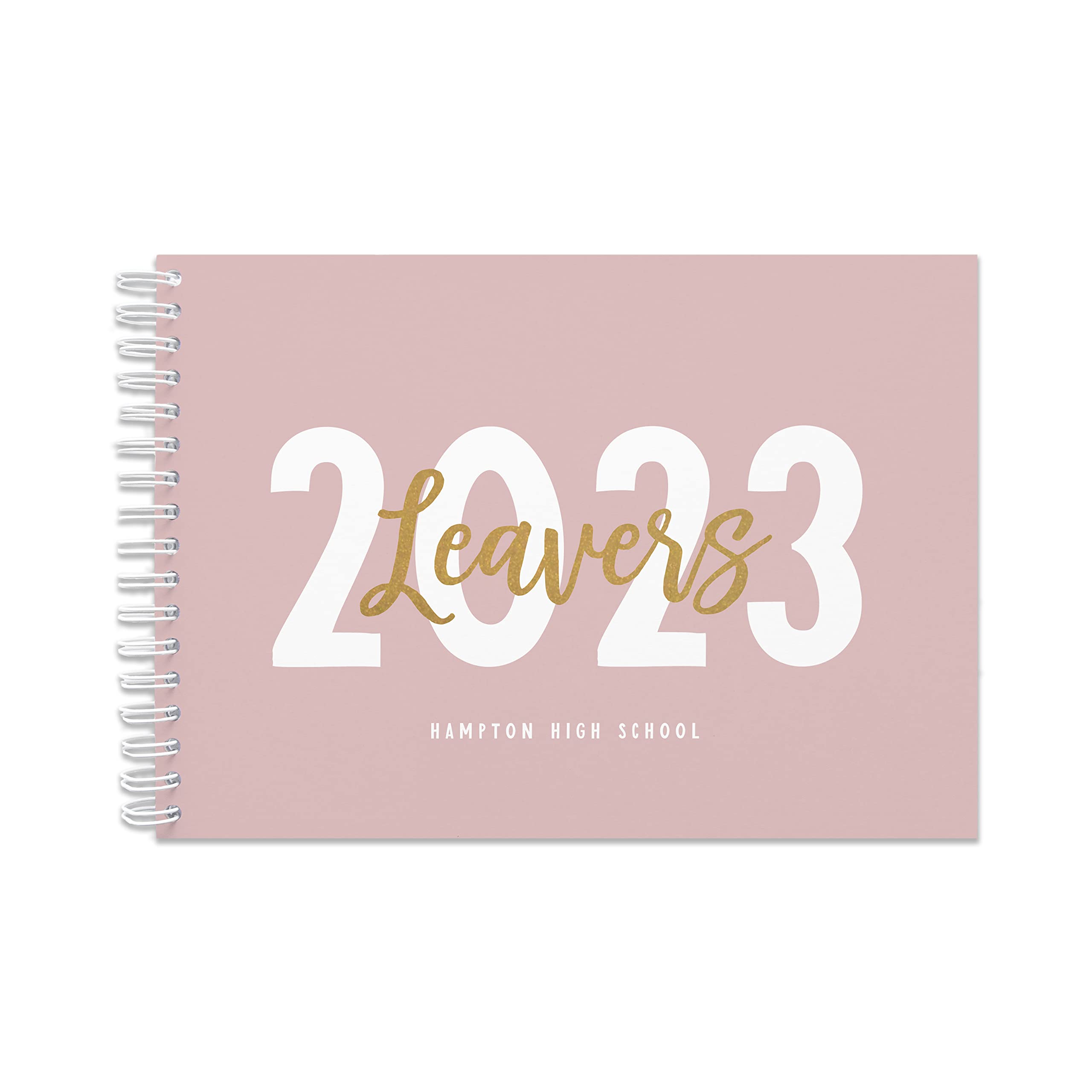 "School leavers book | autograph book primary school school leaver | school leavers gift personalised book | leavers notebook memory book (A4, Pink)"
