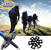 Vista 4 de Walking Stick Tips,Removable Mud Ski Basket Trekking Pole Snowflake Basket,Removable Mud Ski Basket Replacement Accessory for Hiking Poles(6 PCS)