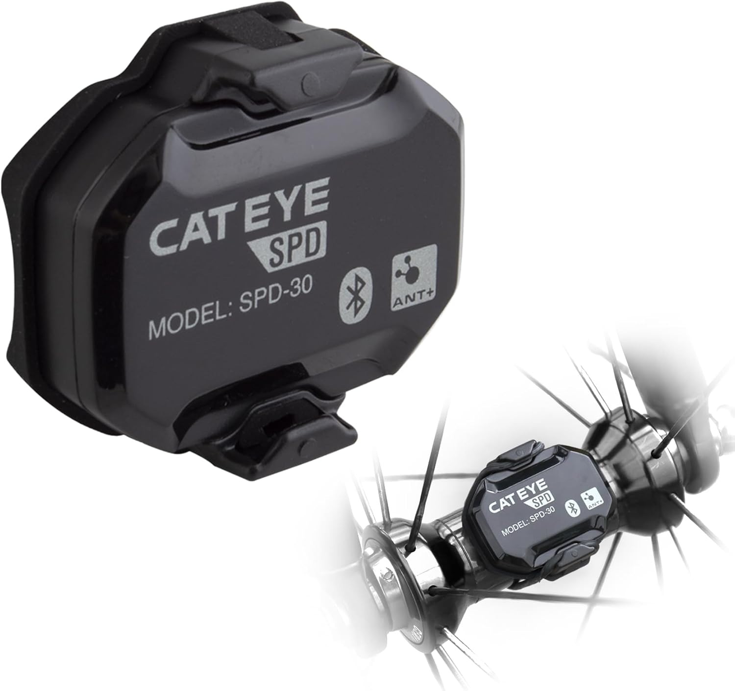 CATEYE Magnetless Speed/Cadence Sensors – IPX7 Waterproof Wireless Bluetooth ANT+ Bike Computer RPM Sensor for Road, Spin Bikes and Smart Trainers, Compatible with Rouvy, Zwift, Peloton, Wahoo