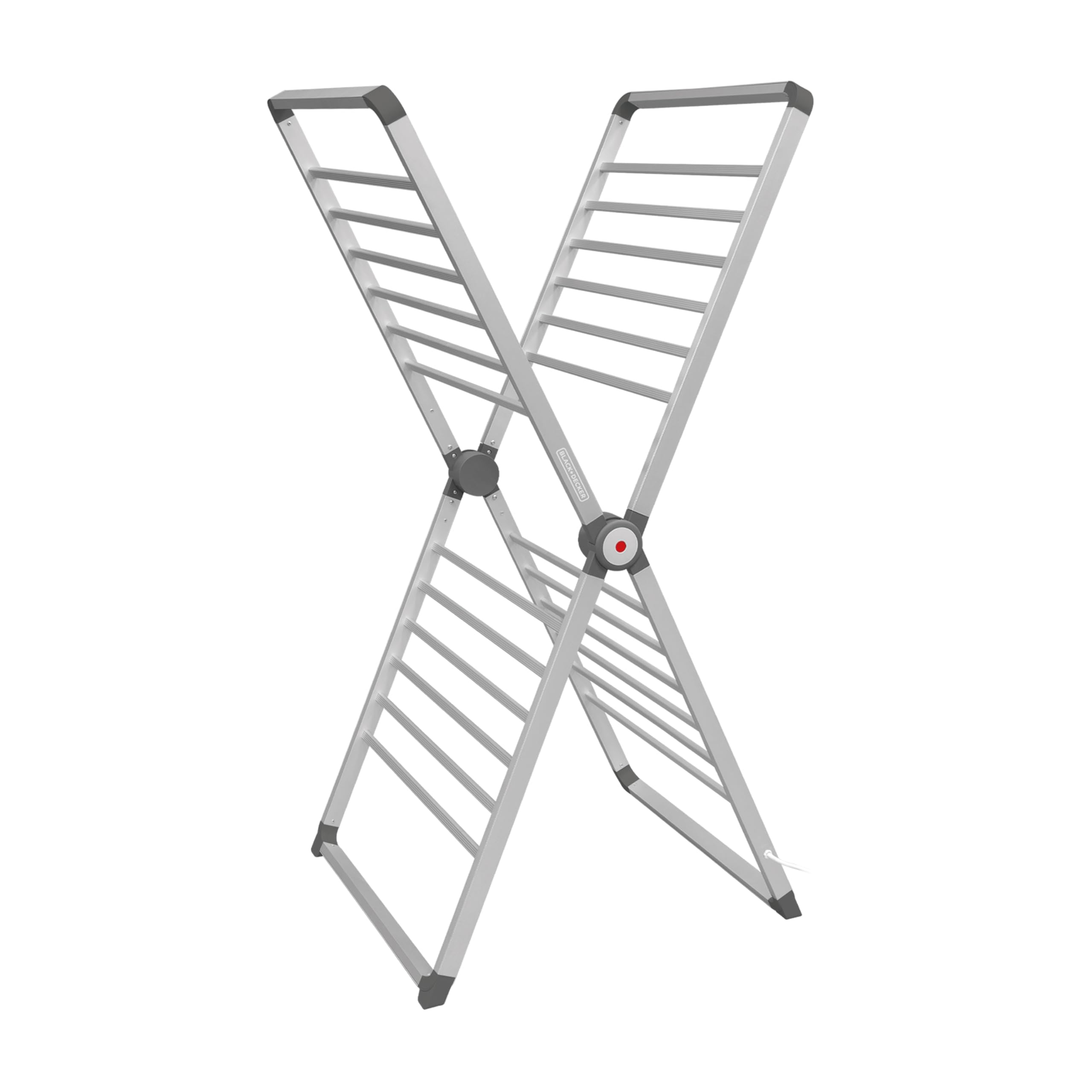 BLACK+DECKER X-Frame Folding Heated Clothes Airer, 12.5m Laundry Drying Space, Energy Efficient, 126 x 71 x 56.5cm, BXAR63189GB