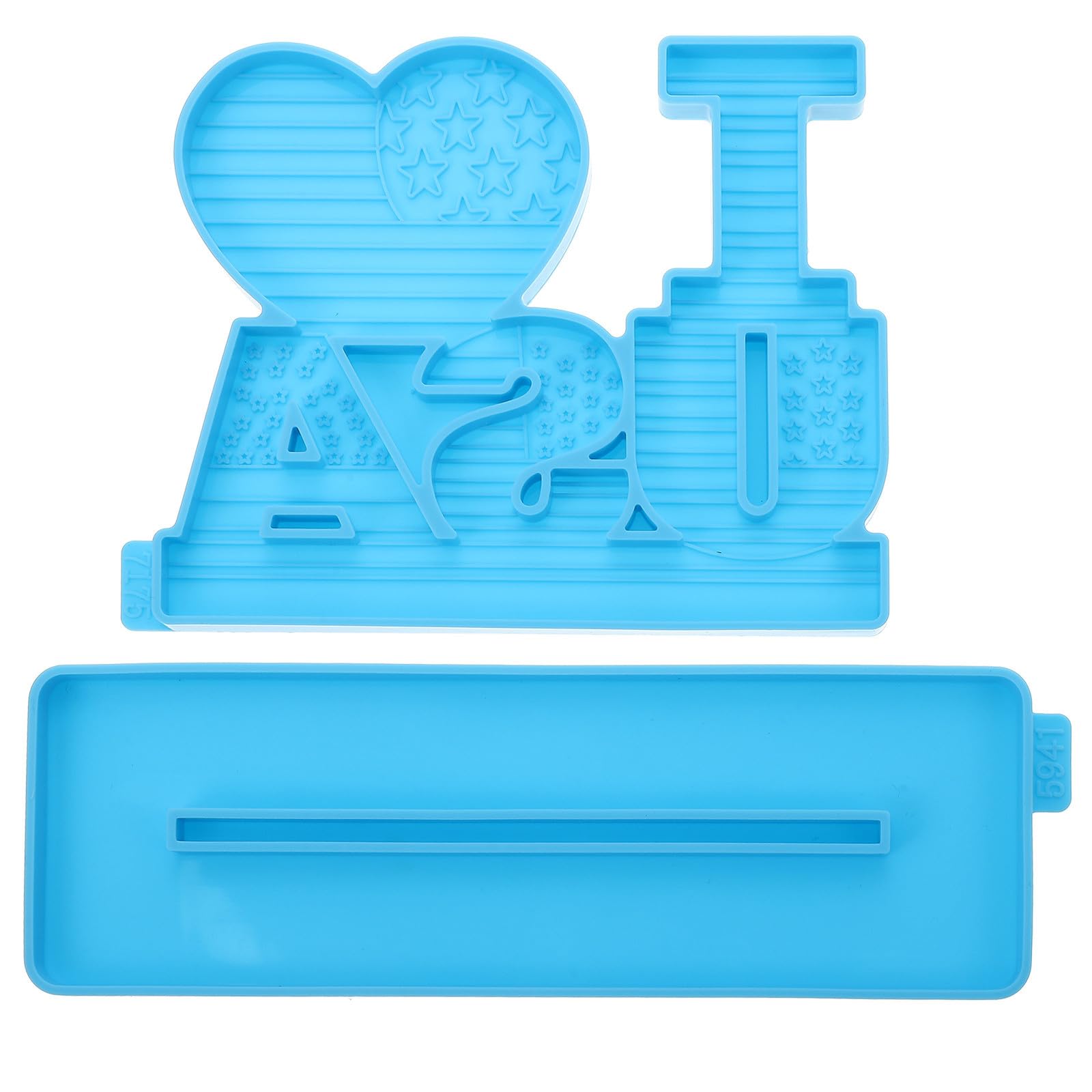 SHINEOFI 4 Set Stampo Epossidico Bandiera Silicio Per Il Dell'indipendenza Fabbricazione Stampo Epossidico Dell'indipendenza Multi Blue Gel Di Silice 2 Pezzi * 4