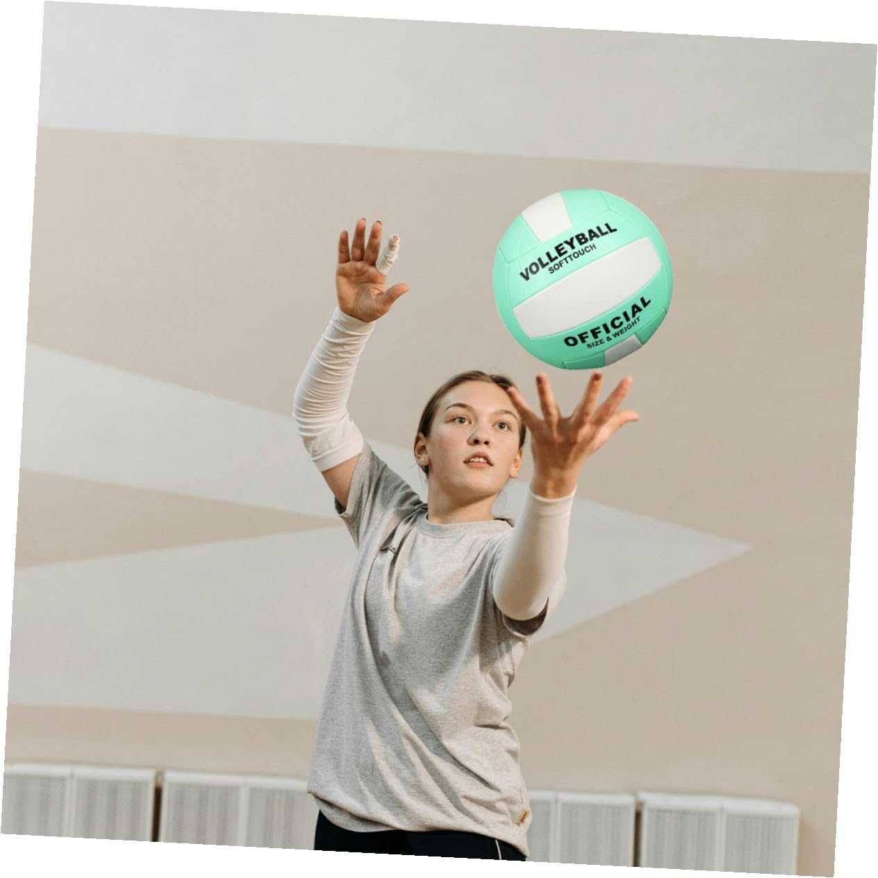 Beavorty Soft Indoor Volleyball 2pcs Size 5 Machine-Stitched Non-Explosion Training Ball for Adult Practice and Sports Outdoor Indoor Use