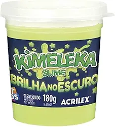 Slime Kimeleca Neon Brilha No Escuro Unidade 180g Acrilex