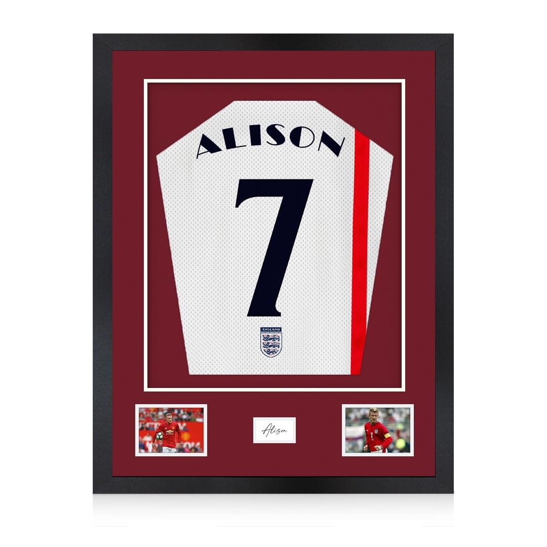 Alison Kingsgate M/Black 77.5x58.5CM Football Shirt Frame - Burgundy Mount
