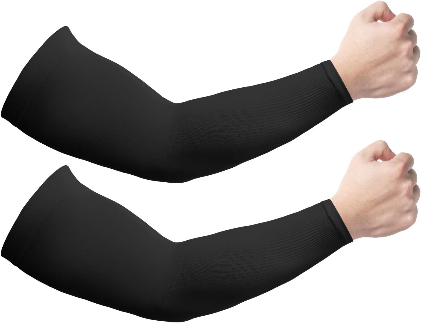 2 Pairs Sun Protection Cooling Arm Sleeves for Men & Women, UPF 50 Arm Cover