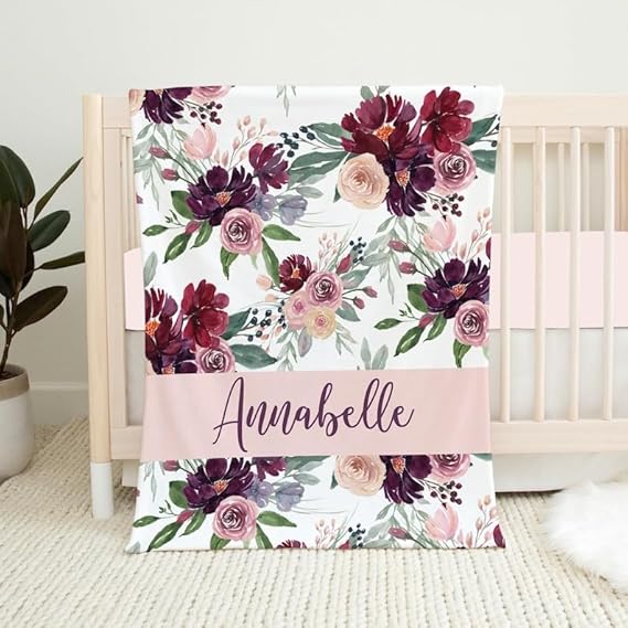 SYYelizaveta Personalized Baby Blankets for Girls, Custom