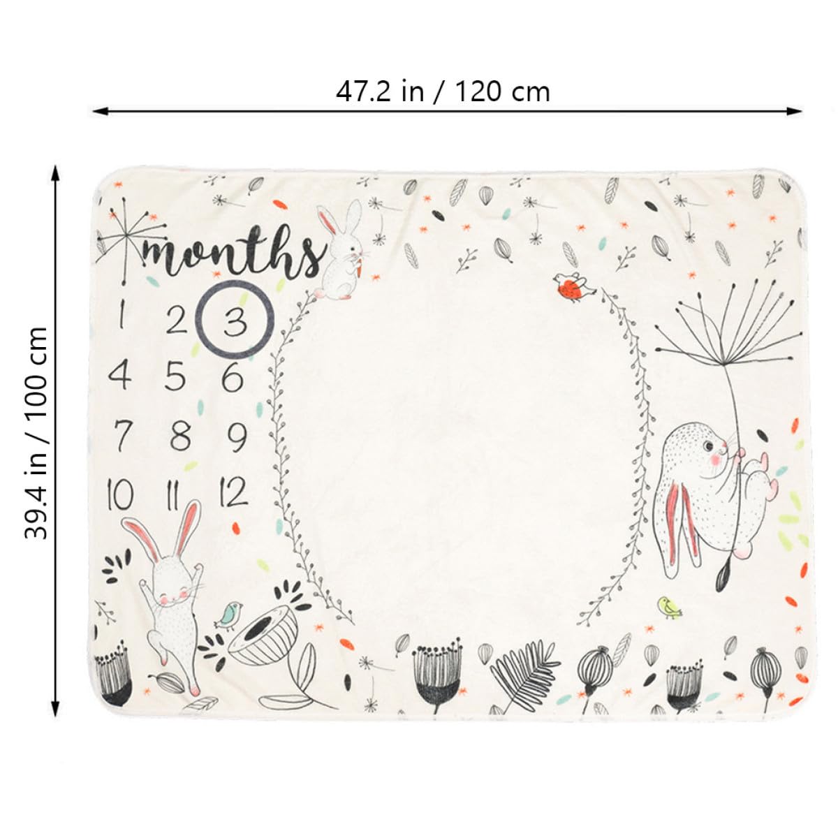 Coperta Fotografica in Flanella per Ragazzo Ragazza, 120x100 Cm | Telaio Marcatore Incluso, per Fasciare, Copertura Allattamento e Passeggino, Regalo e Ricordo