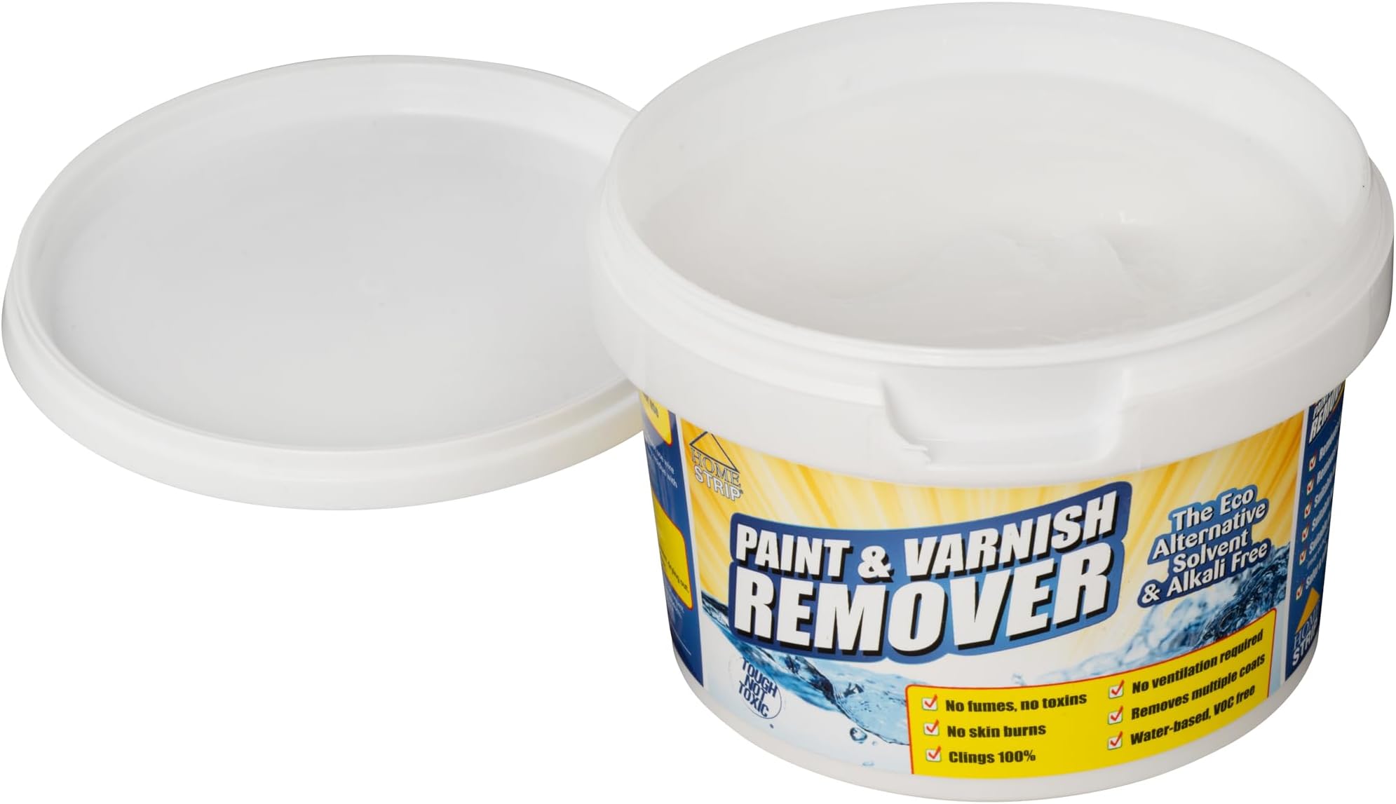 Home Strip Paint & Varnish Remover - Water Based, Toxic & Solvent Free Paint Stripper for Ceramic, Concrete, Wood, Plaster, Masonry (500ml)