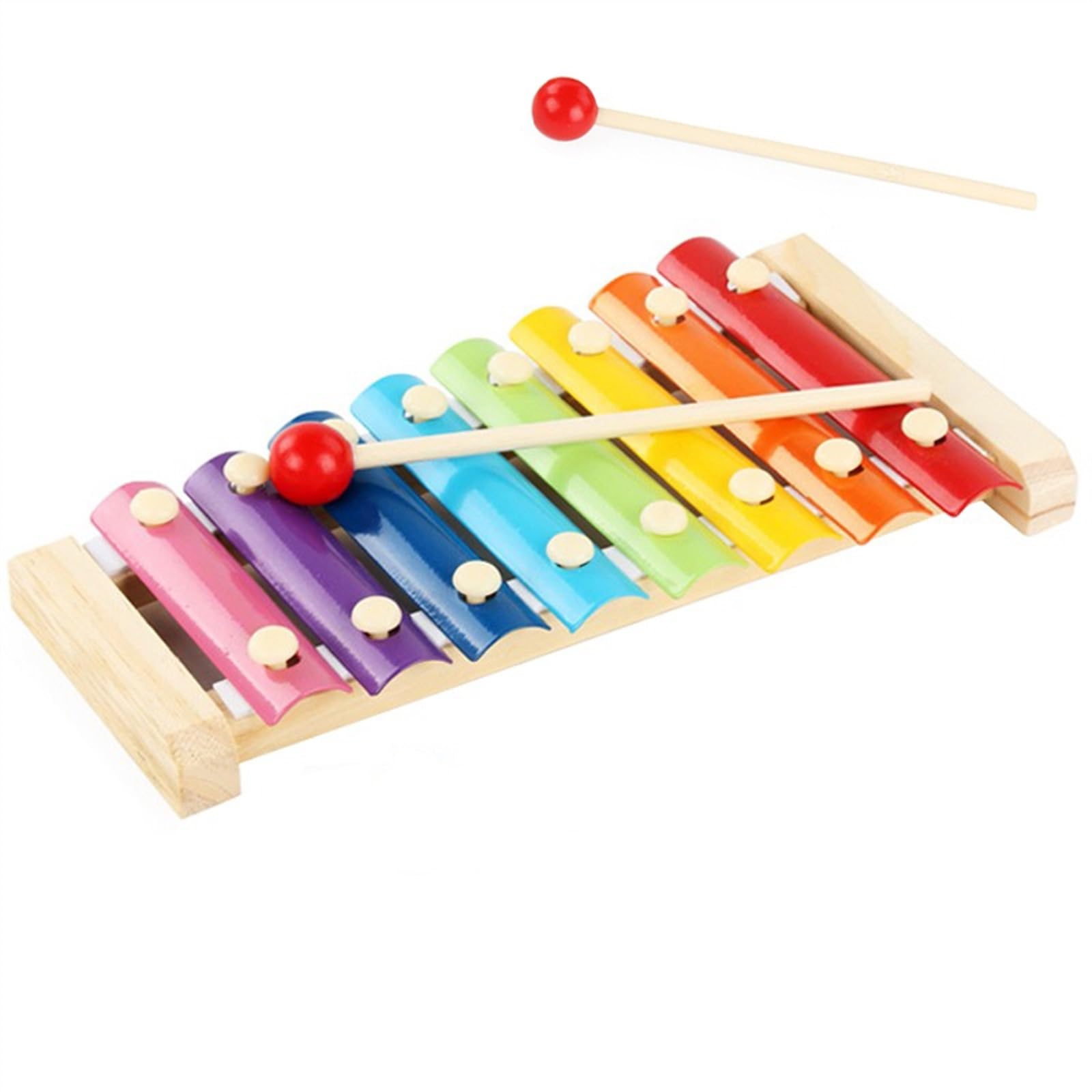 Strumento a percussione Glockenspiel con base in legno colorata con tavola armonica a 8 note Kit Glockenspiel Professionale