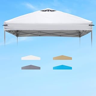 8x8 Canopy Replacement Top Cover with Air Vent, Top Only, White