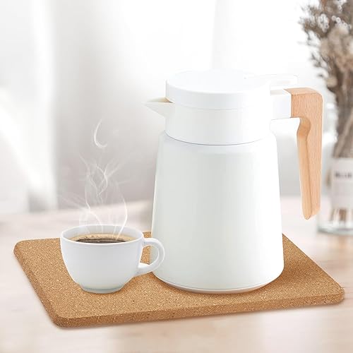 Miniatura 47 de Cork Hot Pads for Kitchen,4 Pack High Density Thick CorkTrivets for Hot Dishes 8" Heat Resistant Large Cork-Coasters Placemats for Table, Kitchen