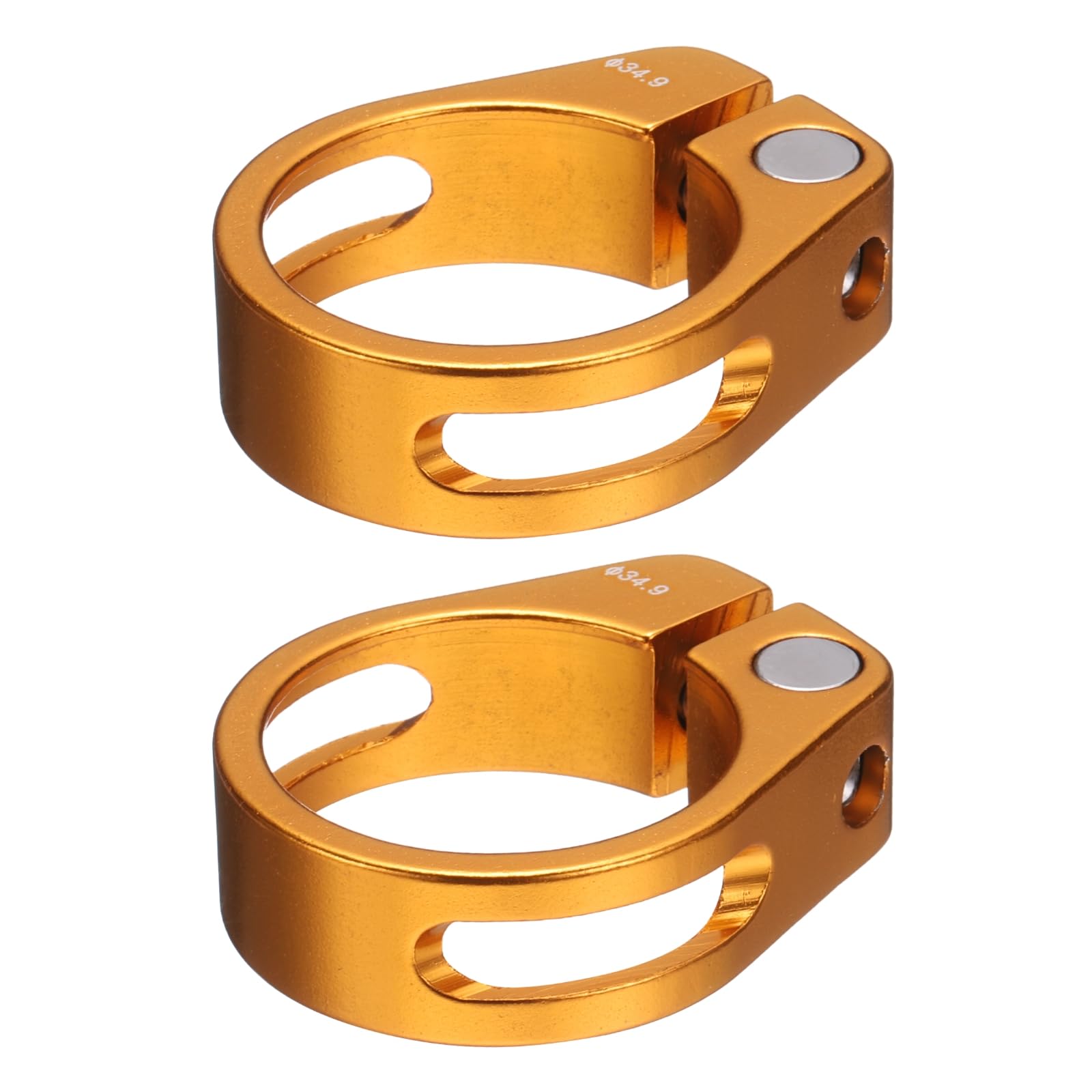 QUARKZMAN 2 sztuki zacisków wspornika siodełka rowerowego 34,9 mm, stop aluminium, pierścień wspornika siodełka ze śrubą z gniazdem sześciokątnym M4, do rowerów wyścigowych 30,4 do 31,6 mm, kolor