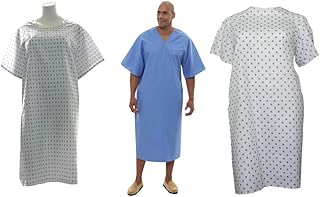 3 Pack Hospital Gowns - Demure, Snowflake and Solid Blue