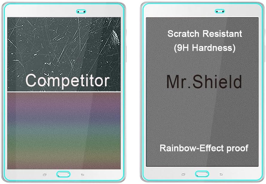 [2-PACK]-Mr.Shield Designed For Samsung Galaxy Tab A 9.7 Inch [Tempered Glass] Screen Protector [0.3mm Ultra Thin 9H Hardness 2.5D Round Edge] with Lifetime Replacement