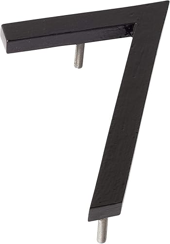 Miniatura 95 de Montague Metal Products MHN-06-F-RB1-9 Números de casa de dirección flotantes modernos de aluminio cepillado sólido, 6 pulgadas, bronce romano Negro