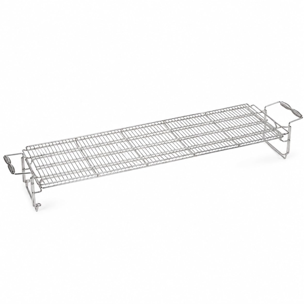 60-Inch Adjustable Height Cooking Grate by Glownary – Silver, Model 554chargrt60