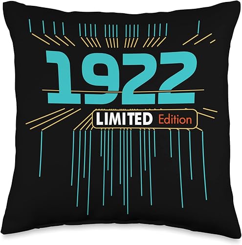 Gaming 1922 Limited Edition 1922 Born Giftidea Retro Gaming Edición Limitada Cumpleaños 1922 Hombres Mujeres Cojín 16 x 16 pulgadas, Multicolor