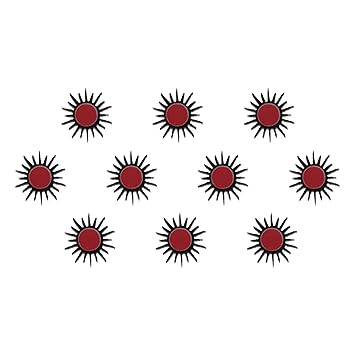 Comet Busters Traditional Red Sun Bindis (BIN1066)(10mm)