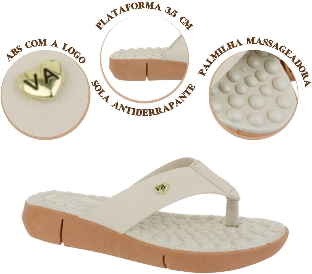 Chinelo Feminino Ortopédico de Dedo Anatomico Confortavel Via Angel 56.01